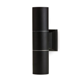 Waterdichte LED updown wandlamp voor buiten – zwart 65 x 260mm – GU10 – QUAZAR3 ZWART