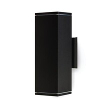 Waterdichte LED updown wandlamp voor buiten – zwart 90 x 270mm – GU10 – QUAZAR4 ZWART