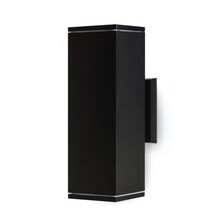 Waterdichte LED updown wandlamp voor buiten – zwart 90 x 270mm – GU10 – QUAZAR4 ZWART