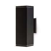 Waterdichte LED updown wandlamp voor buiten – zwart 90 x 270mm – GU10 – QUAZAR4 ZWART
