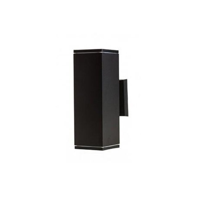 Waterdichte LED updown wandlamp voor buiten – zwart 90 x 270mm – GU10 – QUAZAR4 ZWART