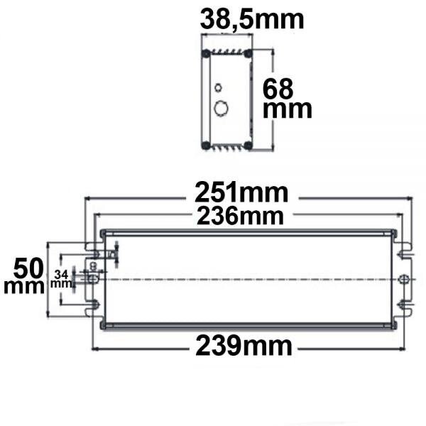 Luksus LED voeding 48 volt LED PWM dimbare voeding 250 Watt IP67 – 0 -10 volt dimbaar