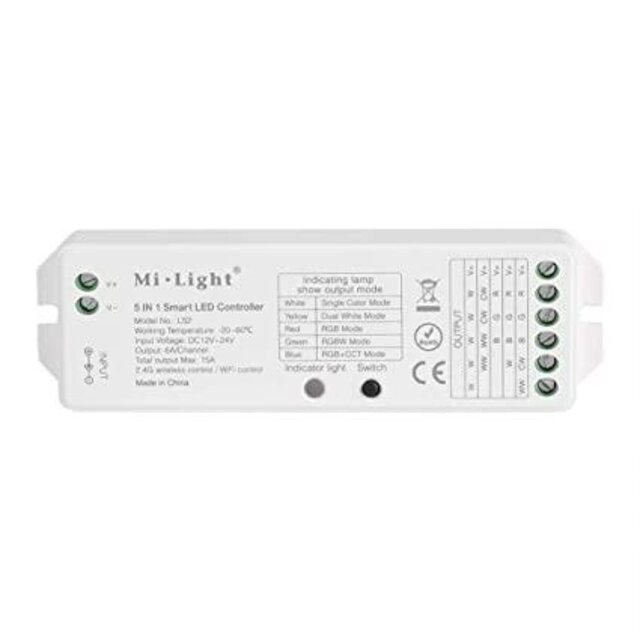 Draadloze 5 in 1 multi functionele LED strip controller - Miboxer LS2