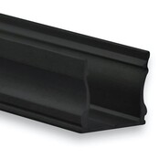 Zwart LED profiel met klikafdekking 17mm x 15,2mm - 06ZWART