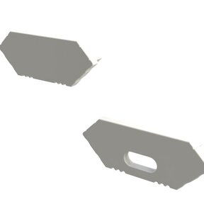 Eindkap zonder kabeldoorvoer PROMOHOEK-WIT