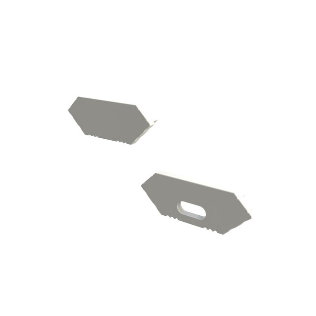 Eindkap zonder kabeldoorvoer PROMOHOEK-WIT