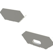 Eindkap met kabeldoorvoer PROMOHOEK-WIT