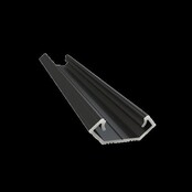 Zwart LED hoekprofiel met afdekking 14mm x 8,5mm - C28ZWART
