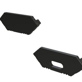 Eindkap met kabeldoorvoer PROMOHOEK-ZWART