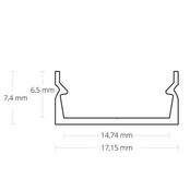LED inbouw profiel inclusief klikafdekking 23,5mm x 8mm – INBOUW04ALU