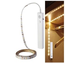 LED strip op batterij 1 meter / 100 cm - warm wit – 3000k – inclusief bewegingssensor