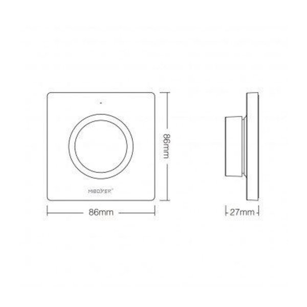 Miboxer Draadloze AC TRIAC LED wanddimmer – Draadloze Fase afsnijding wanddimmer – Miboxer K1