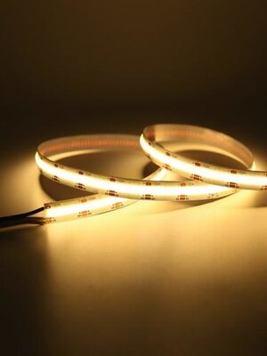 LED strip COB Warm Wit 3000K – 9W IP20 – 5 meter – 480LED’s p/m complete set PRO