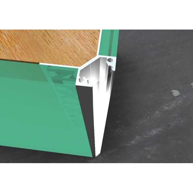 LED gips hoekprofiel met afdekking 37,9 mm x 13,76 mm GIPS23 BUITENHOEK