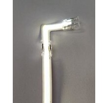 COB LED Strip - 90 graden transparante hoek connector T.B.V. - 4000K natuurlijk witte  LED Strips - ip20