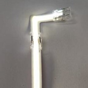 COB LED Strip - 90 graden transparante hoek connector T.B.V. - 4000K natuurlijk witte LED Strips - ip20