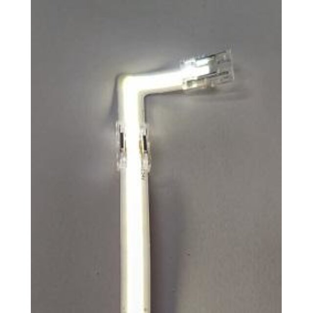 COB LED Strip - 90 graden transparante hoek connector T.B.V. - 4000K natuurlijk witte  LED Strips - ip20
