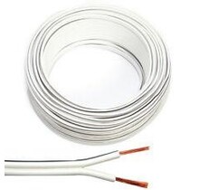 2 aderige led strip aansluitkabel 1,5 kwadraat - 50 meter wit