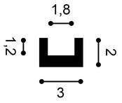 LED sierlijst 2 meter – CX190WIT – 3 x 2 CM