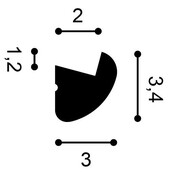 LED sierlijst 2 meter – CX188WIT – 3 x 3,4 CM