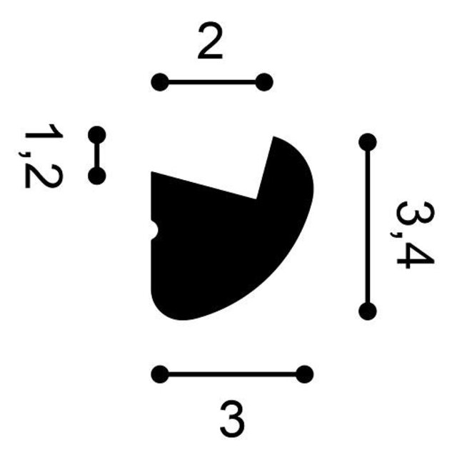 LED sierlijst 2 meter – CX188WIT – 3 x 3,4 CM