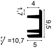 LED sierlijst 2 meter – C381WIT – 9,5 x 5 CM