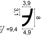 LED sierlijst 2 meter – C373WIT – 8 x 4,9 CM
