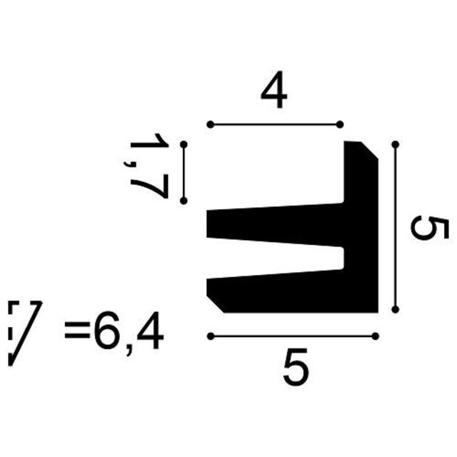 LED sierlijst 2 meter – C380WIT – 5 x 5 CM