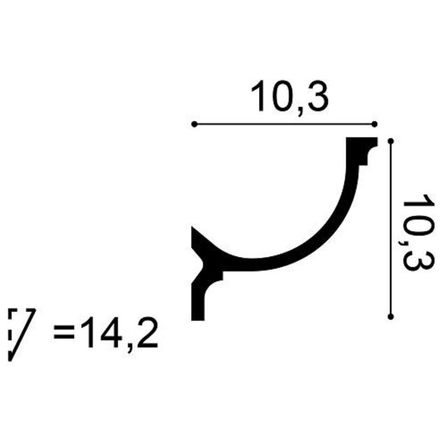 LED sierlijst 2 meter – C902WIT 10,3 x 10,3 CM