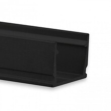 Zwart LED profiel met opaal klikafdekking 13,4 mm x 11,46 mm – SLIM04ZWART