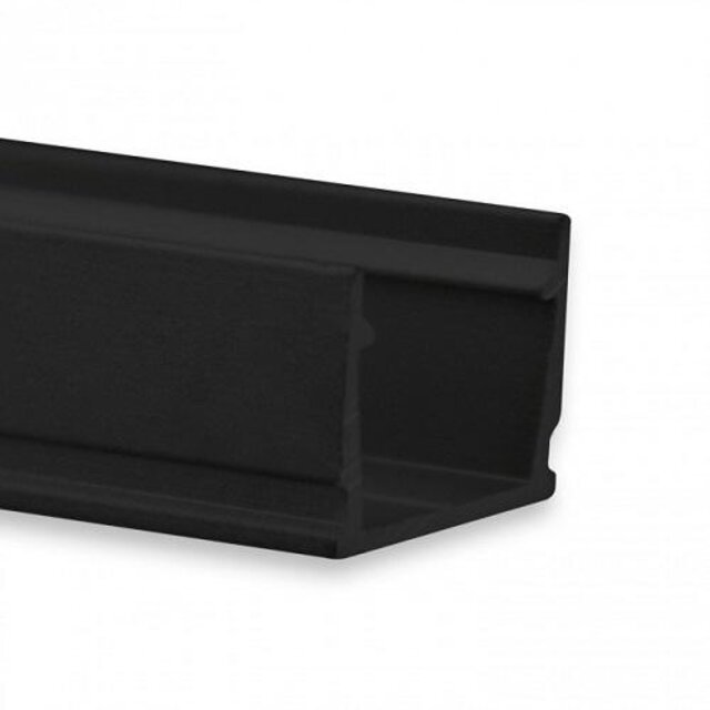 Zwart LED profiel 2 meter met opaal klikafdekking 13,4 mm x 11,46 mm – SLIM04ZWART
