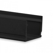 Zwart LED profiel 2 meter met opaal klikafdekking 13,4 mm x 11,46 mm – SLIM04ZWART