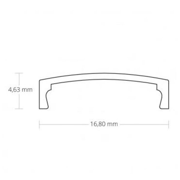 Luksus LED profielen LED profiel plat model P15 wit 16,85mm x 6,5mm - 2 meter