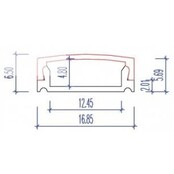 LED profiel plat model P15 wit 16,85mm x 6,5mm - 2 meter