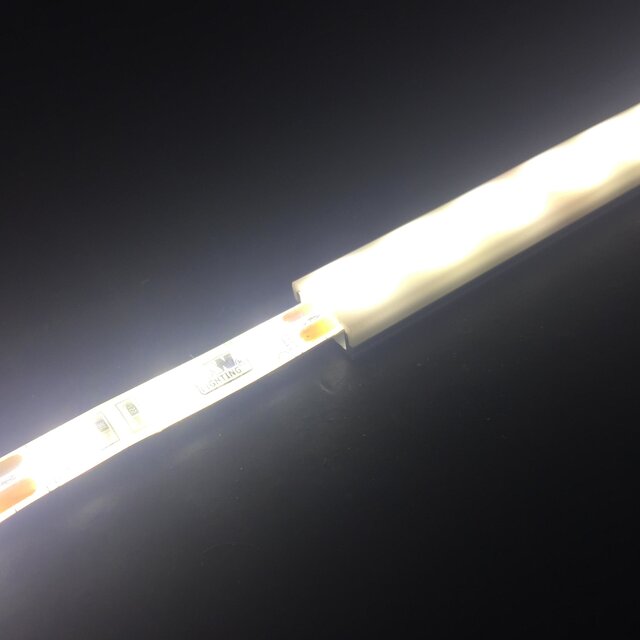 LED profiel plat model P15 wit 16,85mm x 6,5mm - 2 meter