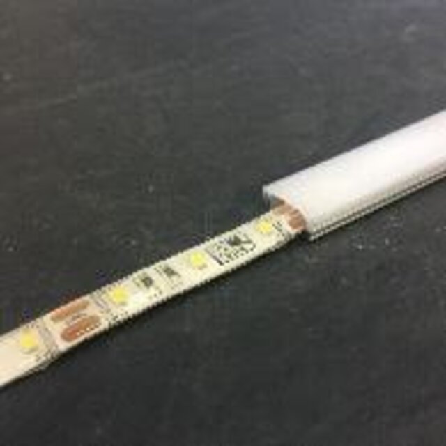 LED profiel plat model P15 wit 16,85mm x 6,5mm - 2 meter