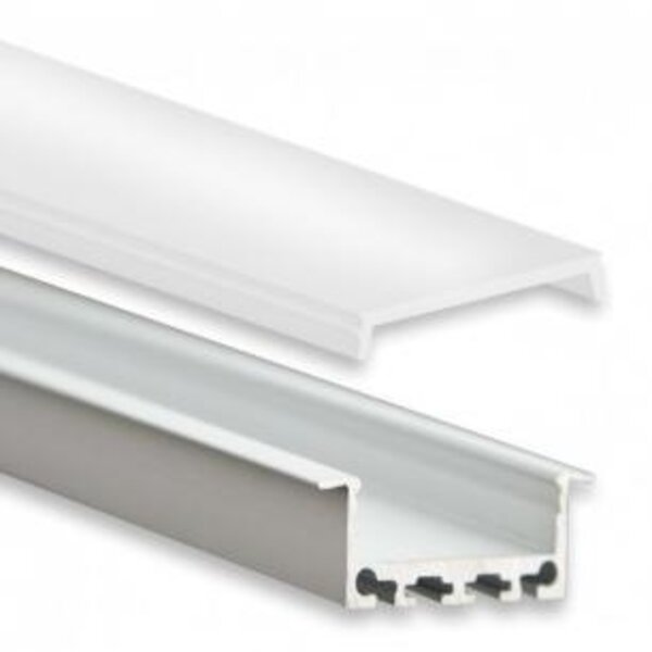 Luksus LED profielen LED XL inbouw profiel inclusief klikafdekking 26,79mm x 11,69mm - XL05ALU