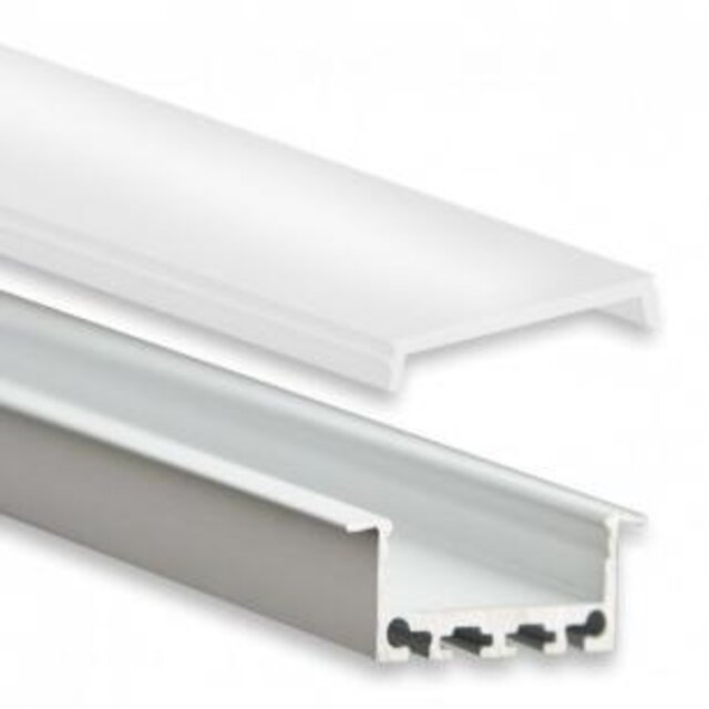 LED XL inbouw profiel inclusief klikafdekking 26,79mm x 11,69mm - XL05ALU