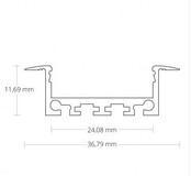 LED XL inbouw profiel inclusief klikafdekking 26,79mm x 11,69mm - XL05ALU