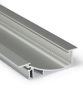 10x LED inbouw wandprofiel inclusief opaal afdekking 4 meter 53mm x 13,5mm - F8ALU