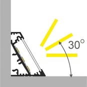 Wit LED hoekprofiel 24mm x 19,4mm - C21WIT