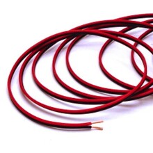 2 aderige led strip aansluitkabel  0,75 kwadraat - 100 meter zwart rood