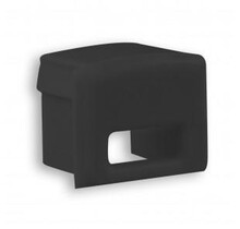 06ZWART eindkapje met kabeldoorvoer