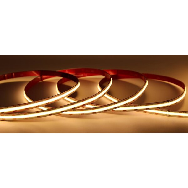 Luksus LED strips PRO COB LED strip warm wit 3000K 9W 1080LM 480 LED’s p/m 24VDC IP20 - 5 meter