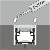 Afdichting set voor LED profiel vloer12