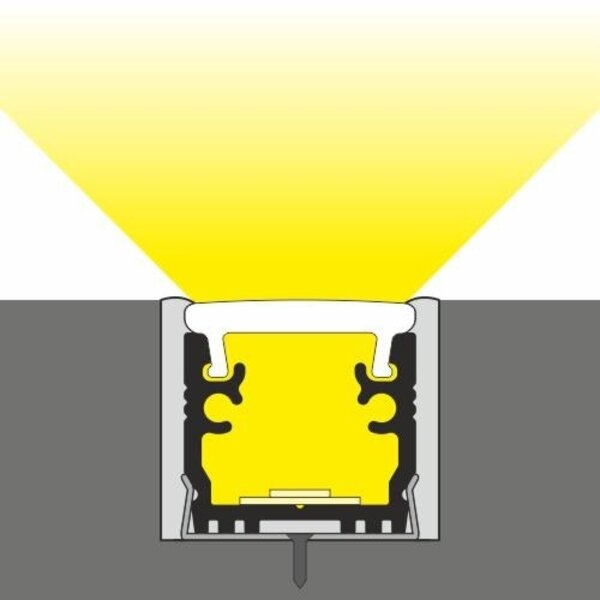 Luksus LED profiel eindkapjes Eindkap met kabeldoorvoer LED profiel vloer12