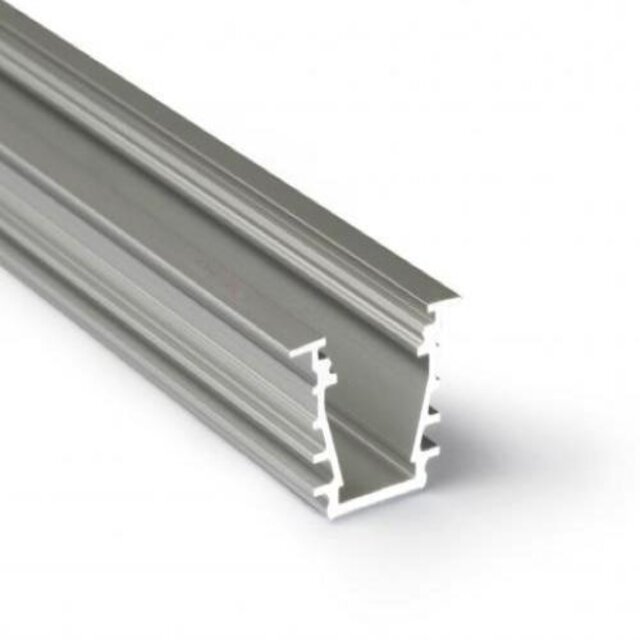 LED plafond profiel inclusief opaal afdekking 23.4 mm x 19 mm - GYPROC10ALU