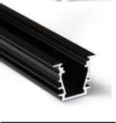 Zwart LED plafond profiel inclusief opaal afdekking 23.4 mm x 19 mm - GYPROC10ZWART