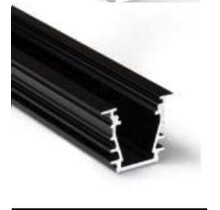 Zwart LED plafond profiel inclusief opaal afdekking 23.4 mm x 19 mm - GYPROC10ZWART