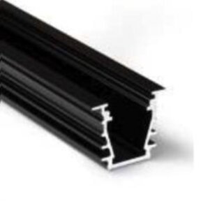 Zwart LED plafond profiel inclusief opaal afdekking 23.4 mm x 19 mm - GYPROC10ZWART